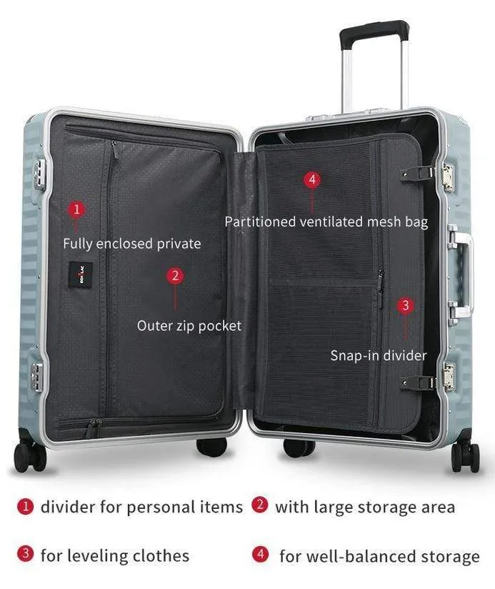 Echolac Celestra 24" Check-In Luggage Trolley Slate Bue - PC183E Slate Blue 24