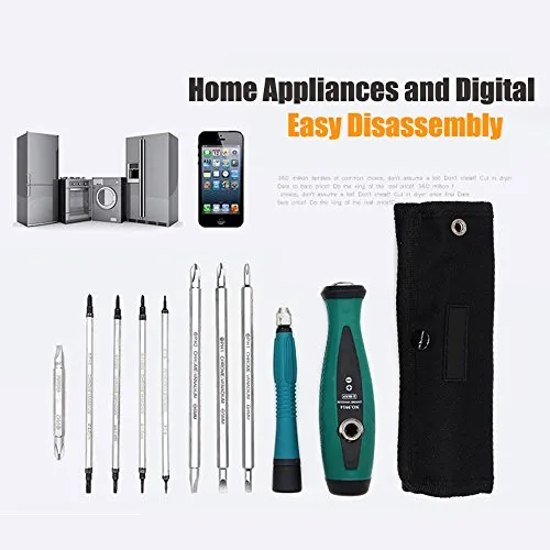 E.Durable Philips Screwdriver Set - Magnetic Long Bits Driver PH0 PH00 PH000 PH1 PH2 - Slotted 1.2 1.5 2.0 3.0 4.0 5.0 6.0, Pentalobe iPhone Screwdriver, Household Appliances Home Tool Kit (Screwdriver Set 1)