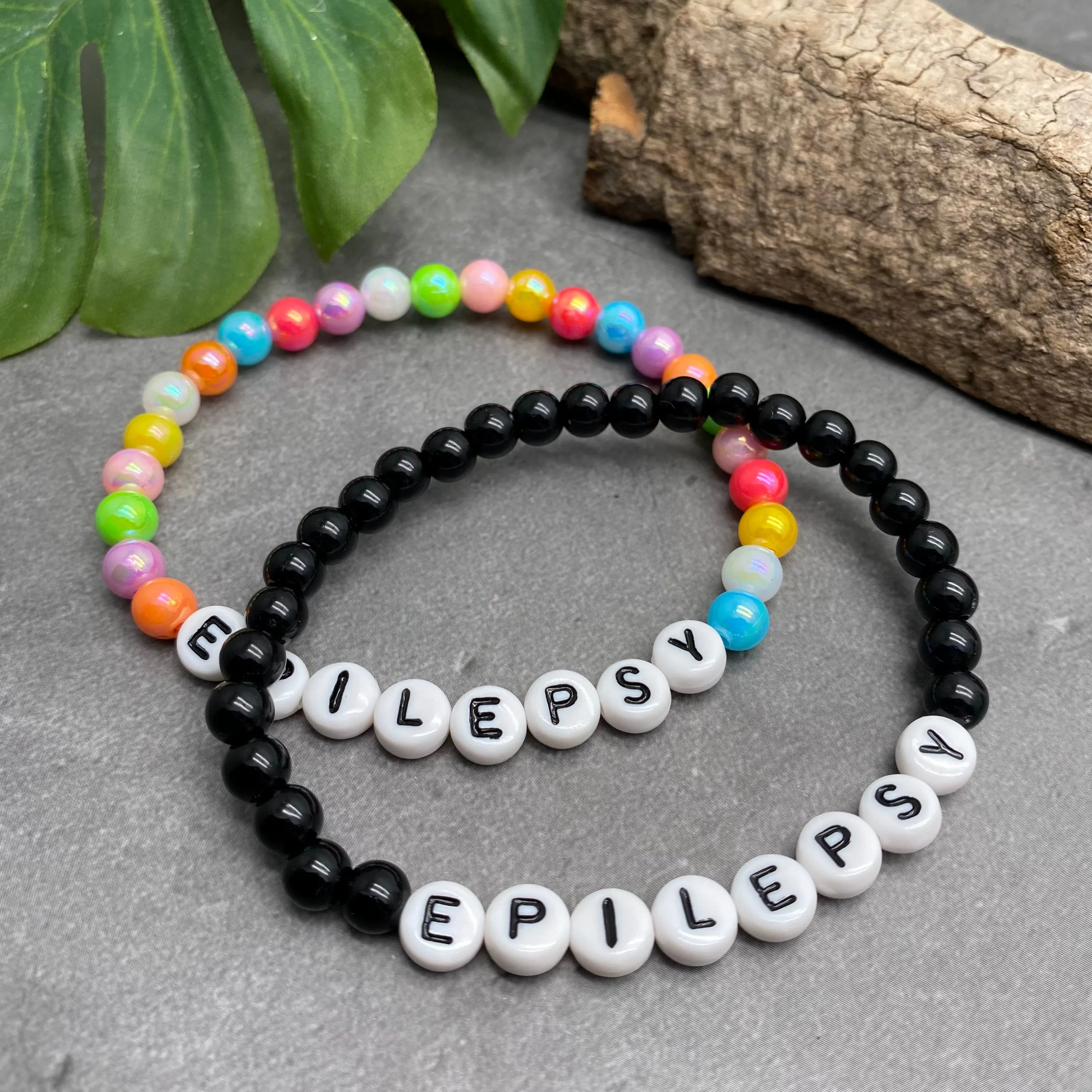 EPILEPSY Acrylic Letter Bead Bracelet