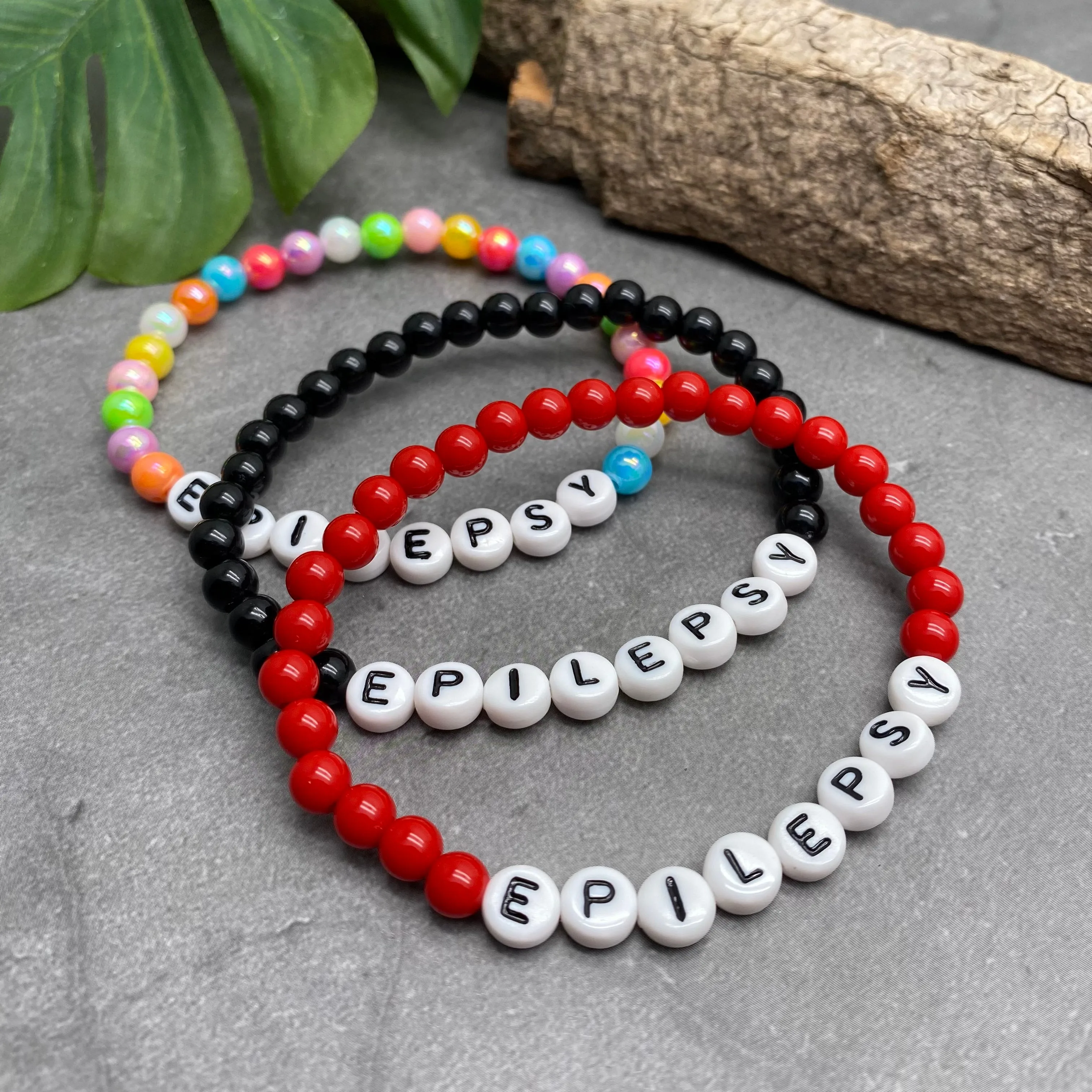 EPILEPSY Acrylic Letter Bead Bracelet