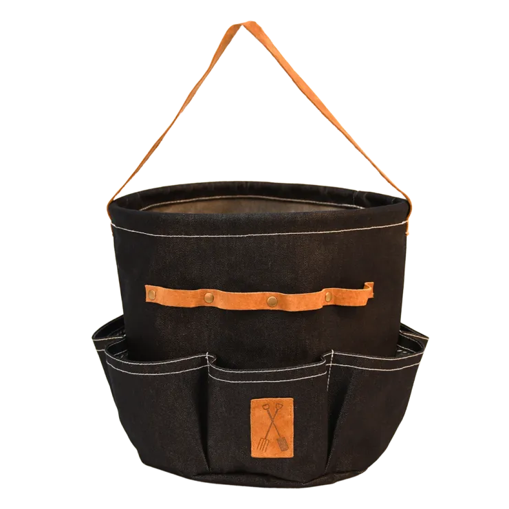 Esshert Round Garden Tool Bag - Denim