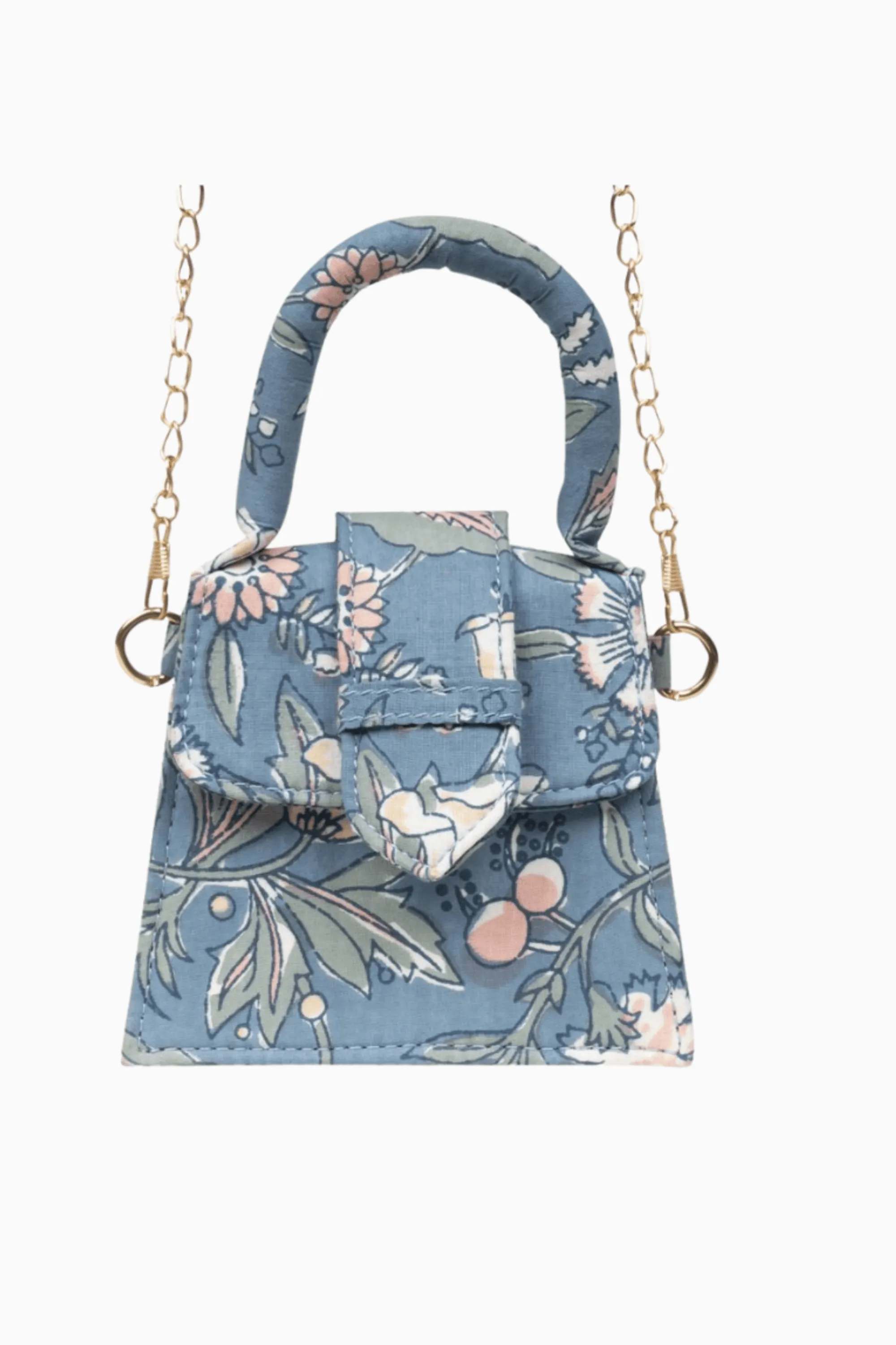 Faded Sea Blockprinted Chiq Bag