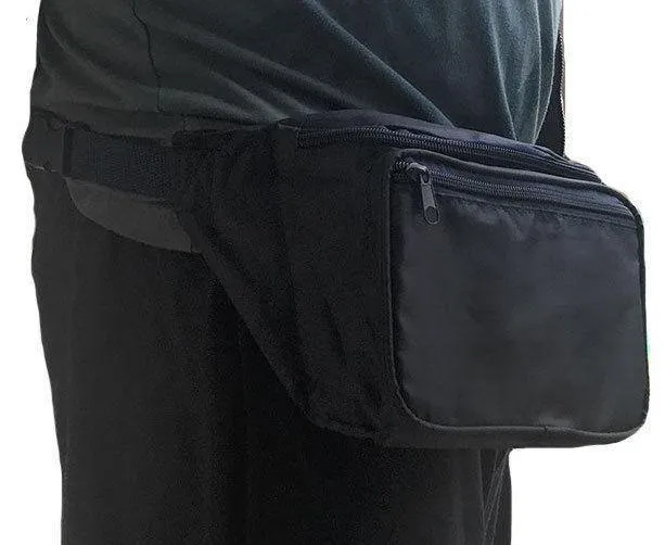 Fanny Pack Man Purse Travel Pouch Passport Id Money Holder Belt Bag 3 Pockets 42inch