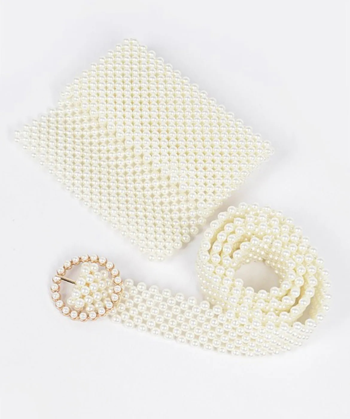 Faux Pearl waist belt bag