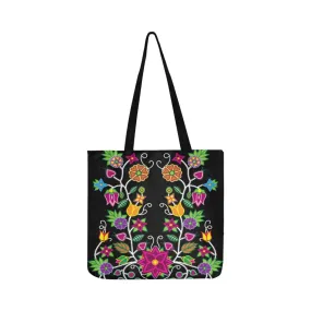 Floral Beadwork Reusable Shopping Bag (Two sides)