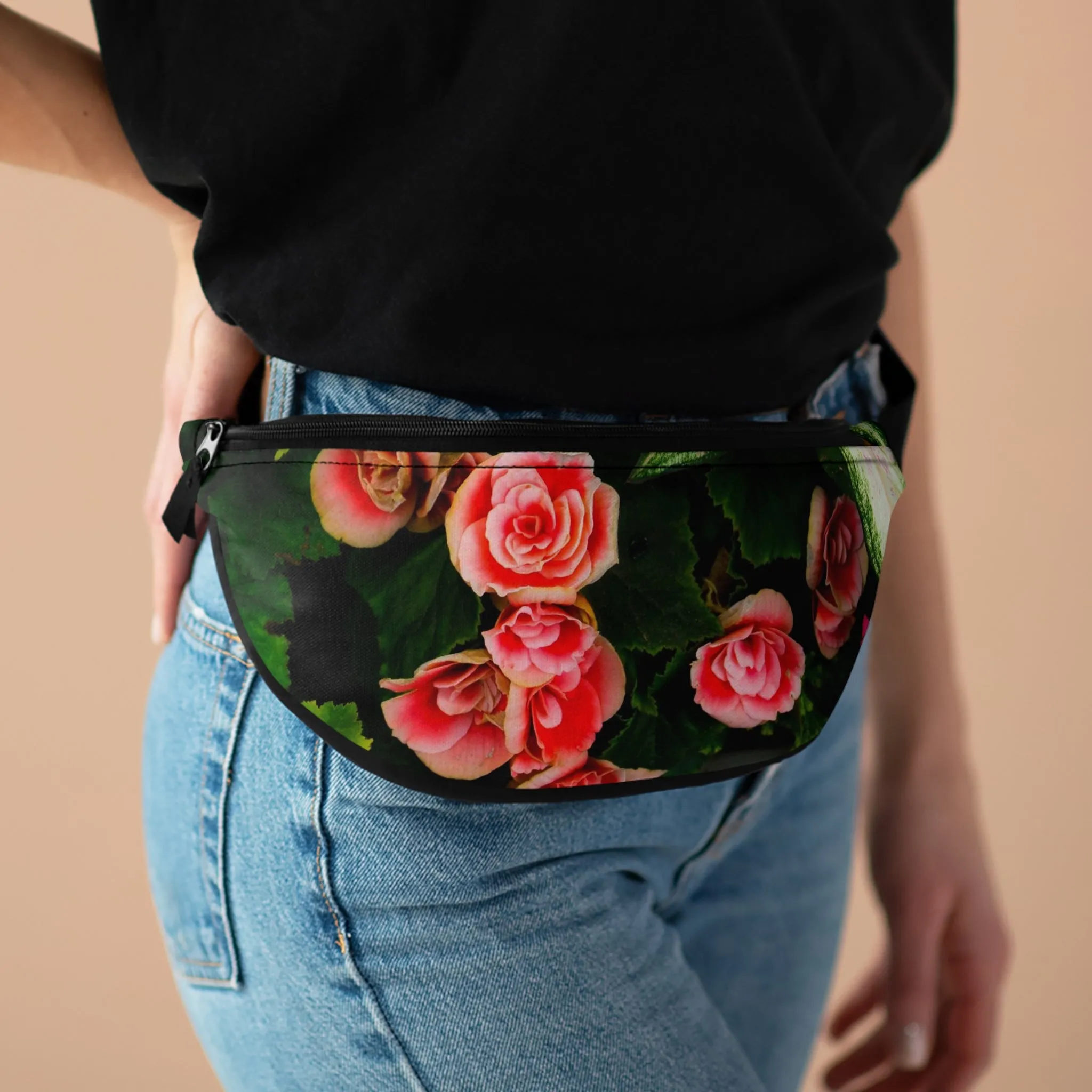 Floral Belt Bag with Adjustable Strap Small Fanny Pack for Workout Running Traveling Hiking Traveling