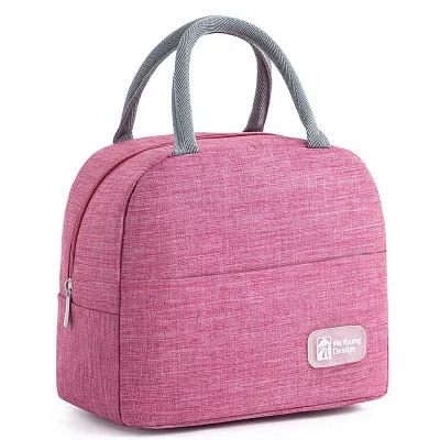 Functional Pattern Cooler Lunch Box Portable Insulated Canvas Lunch Bag Thermal Food Picnic Lunch Bags For Women Kids