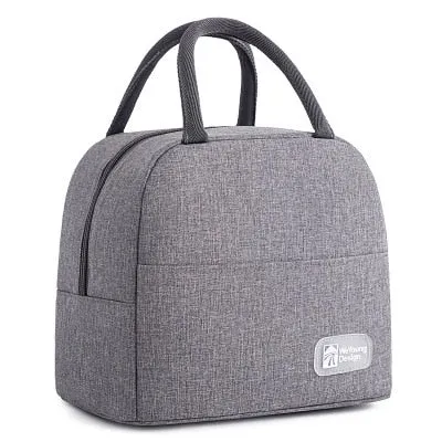 Functional Pattern Cooler Lunch Box Portable Insulated Canvas Lunch Bag Thermal Food Picnic Lunch Bags For Women Kids