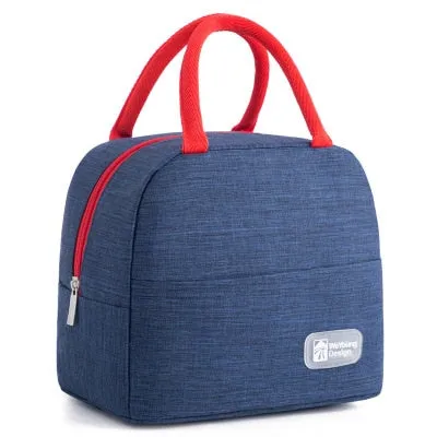 Functional Pattern Cooler Lunch Box Portable Insulated Canvas Lunch Bag Thermal Food Picnic Lunch Bags For Women Kids