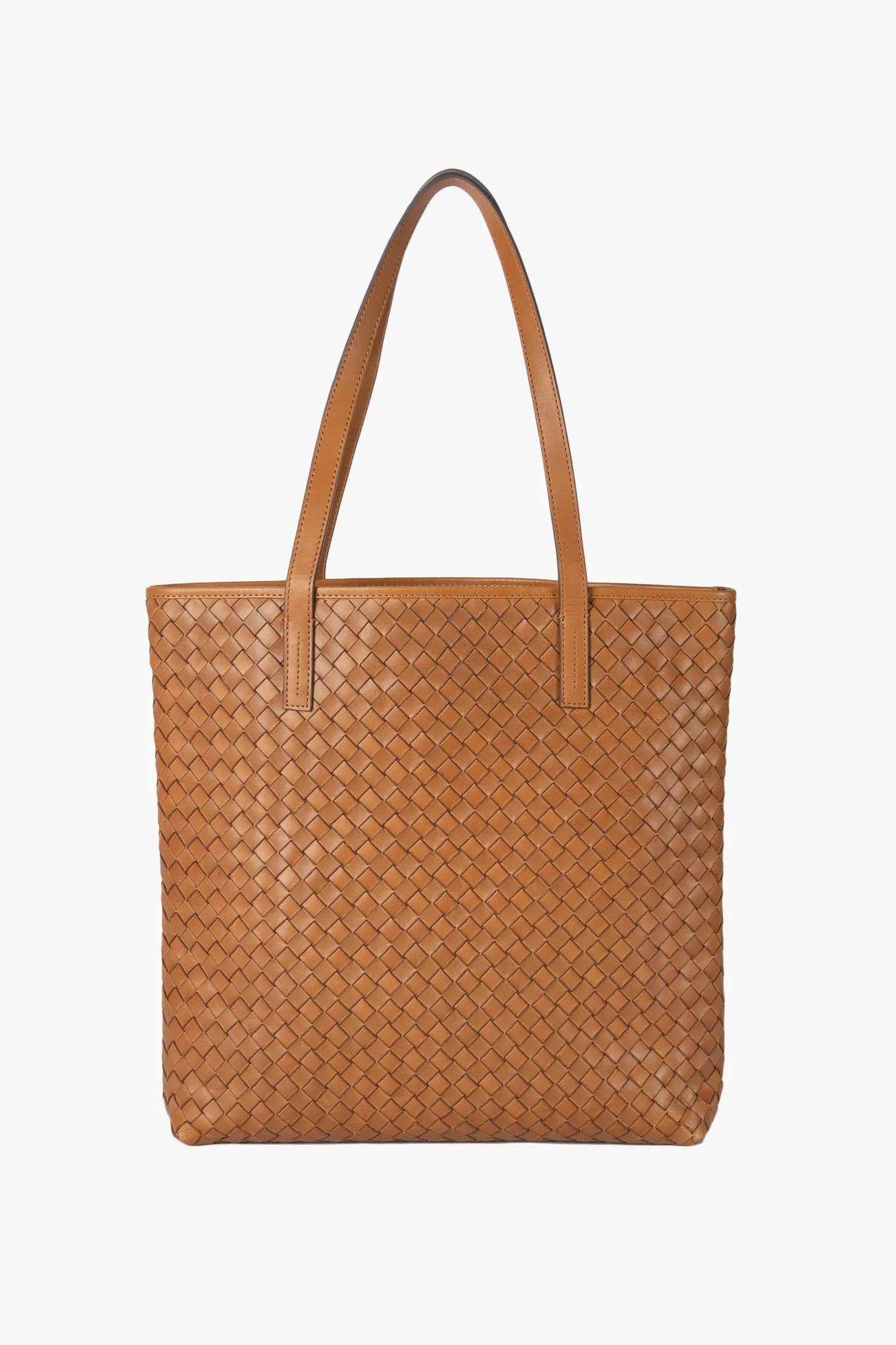 Georgia Woven Shopper Cognac Classic Leather