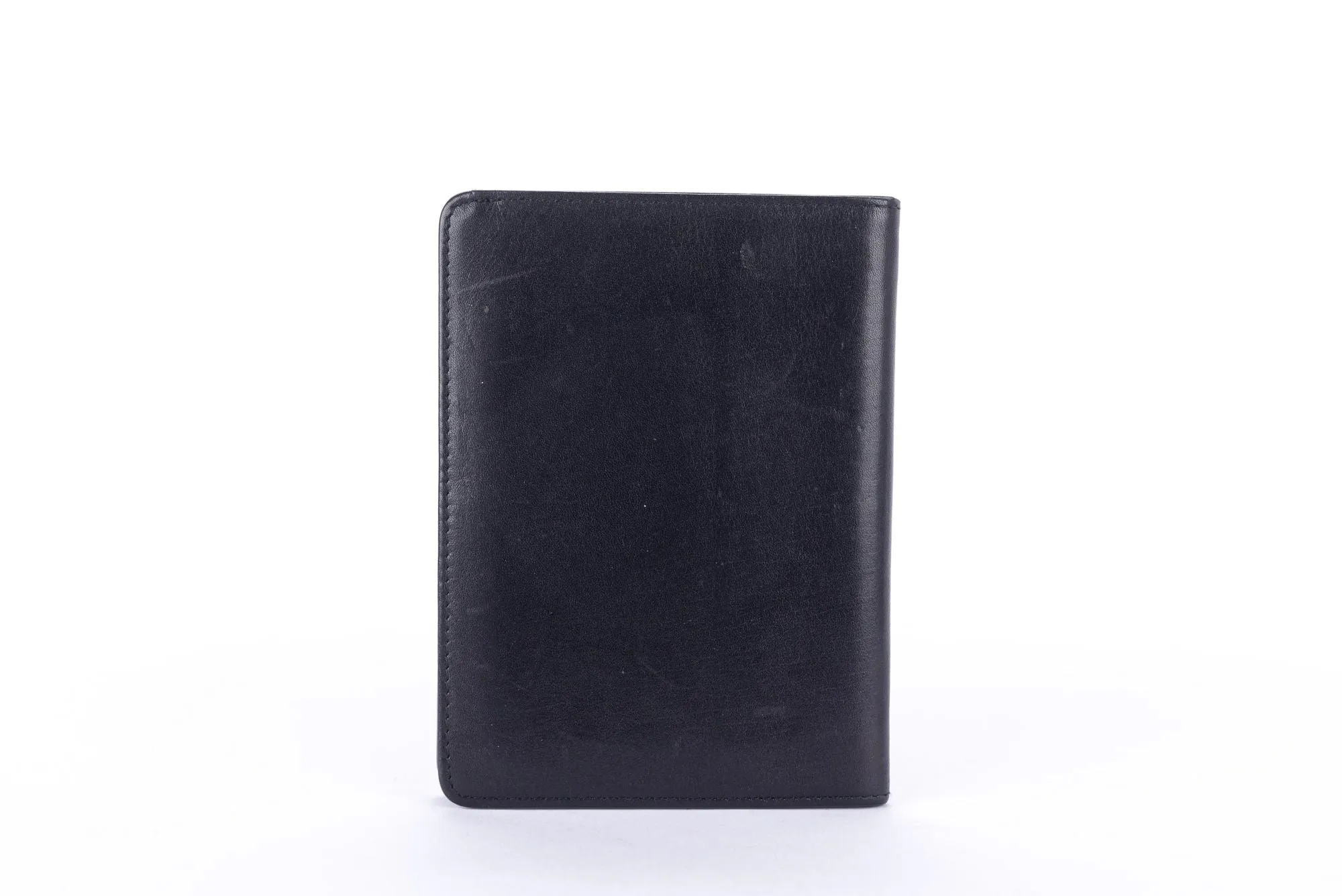 Gianrico Mori Black Leather Passport Holder