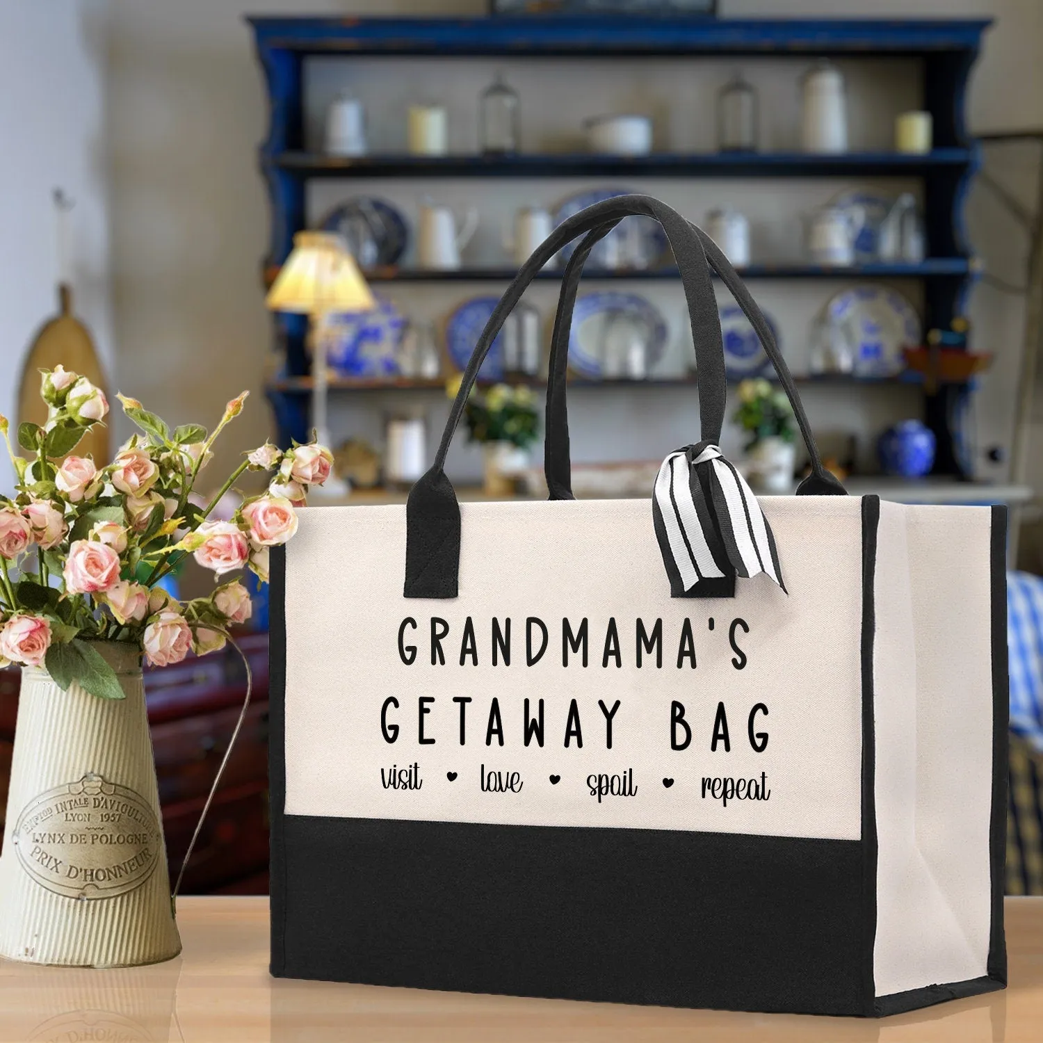 Grandma Tote Bag Grandma's Getaway Bag Grandma Nana Bag Grandma Gift Bag Shopping Bag Mothers Day Gift Live Love Spoil Bag Grandma GM1010