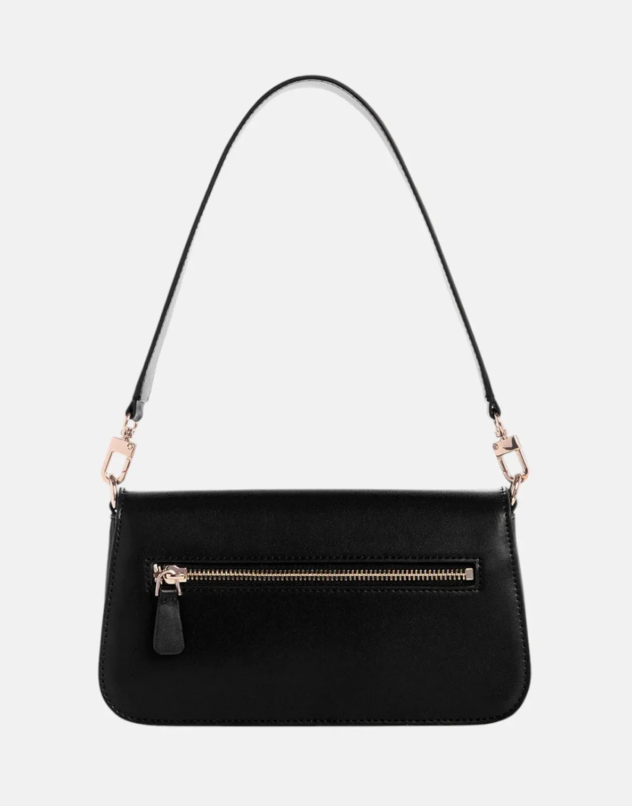 Guess Eco Mietta Black Flap Shoulder Bag