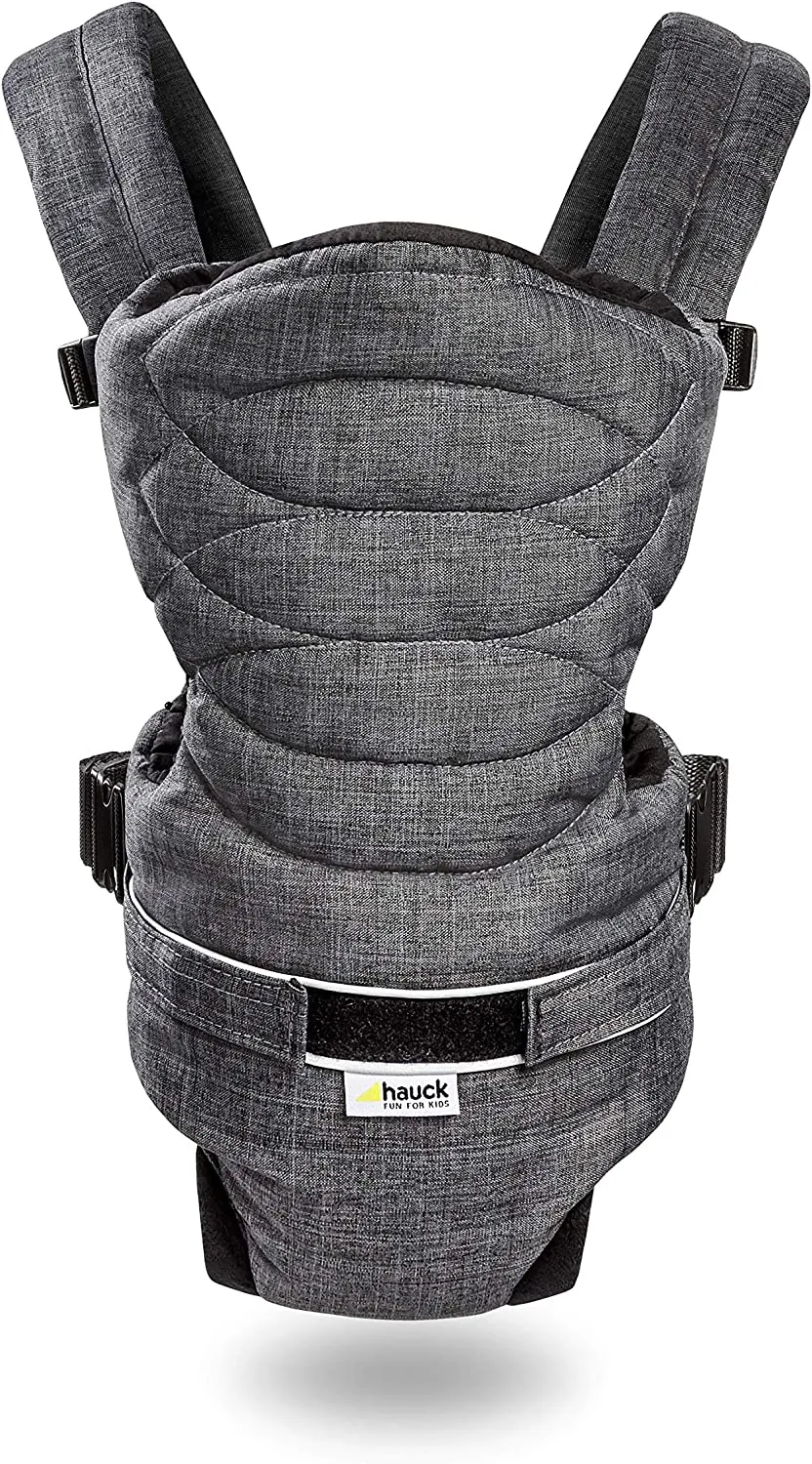 Hauck 2 Way Carrier Baby Carrier Melange Charcoal Birth  to 9M - Distressed Box