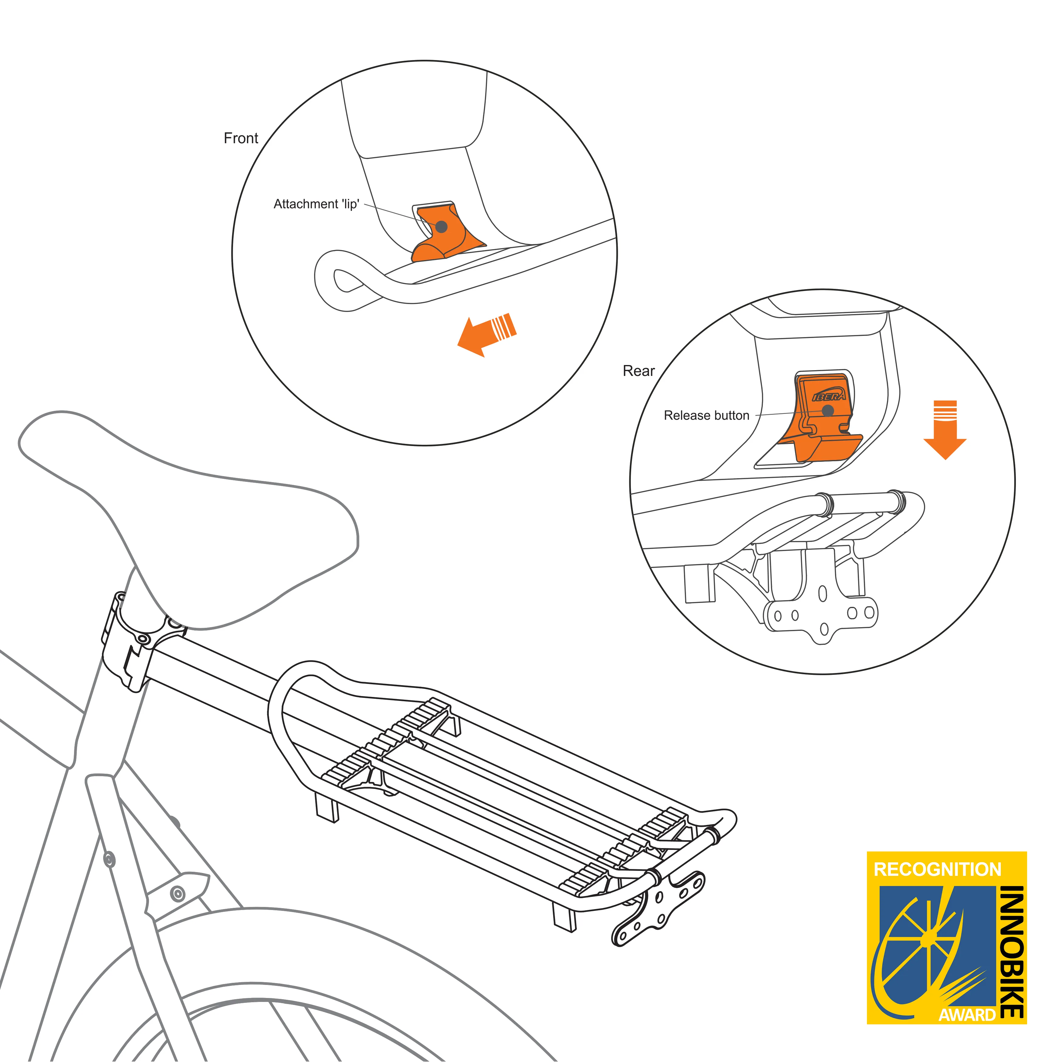 IBERA PakRak Mini Bike Commuter Carrier | IB-RA12/IB-RA6