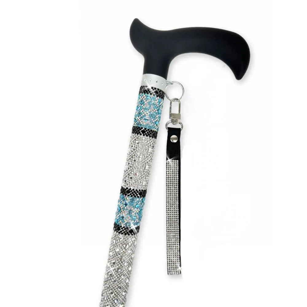 Jacqueline Kent "Sugar Cane" Lady kent Turquoise Adjustable Medical Cane