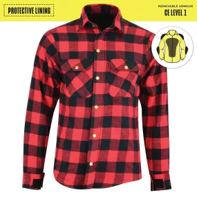 Johnny Reb 'waratah' Plaid Protective- Shirt-Red JRS10003