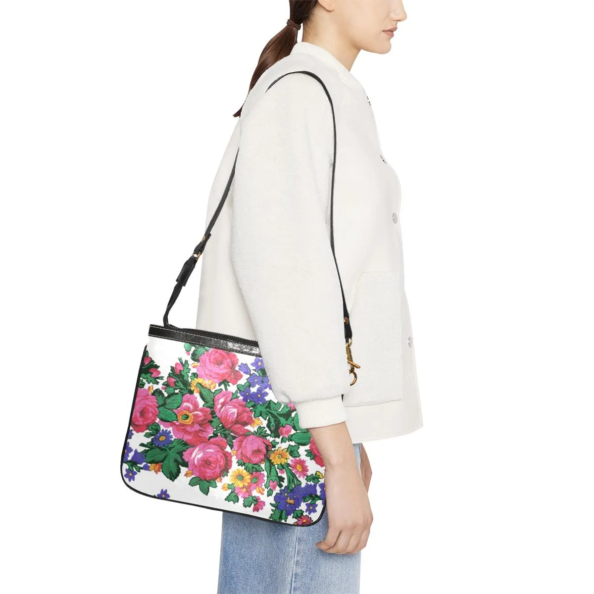 Kokum's Revenge White Small Shoulder Bag