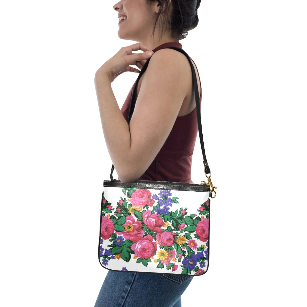 Kokum's Revenge White Small Shoulder Bag