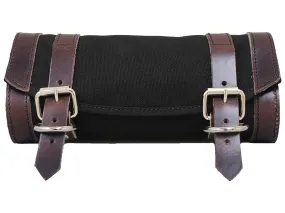 La Rosa Design Universal Front Fork Canvas Tool Bag Black With Brown Accents