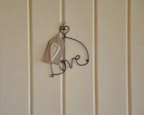 Love Metal Hanger with Heart