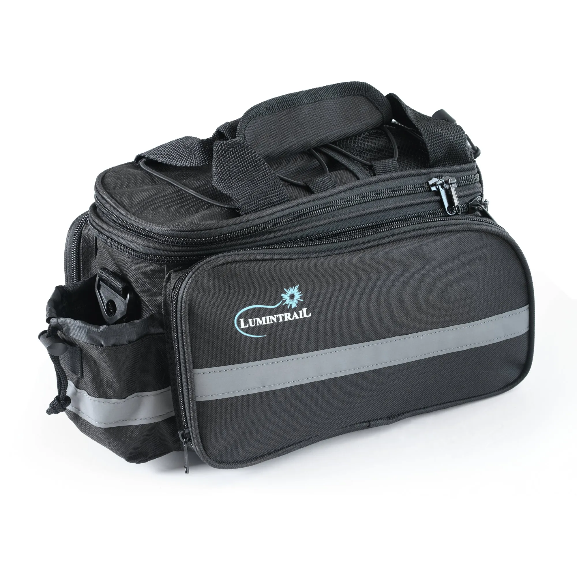 Lumintrail Bike Rack Bag, Rear Trunk Carrier Commuter Pannier with Rain Cover