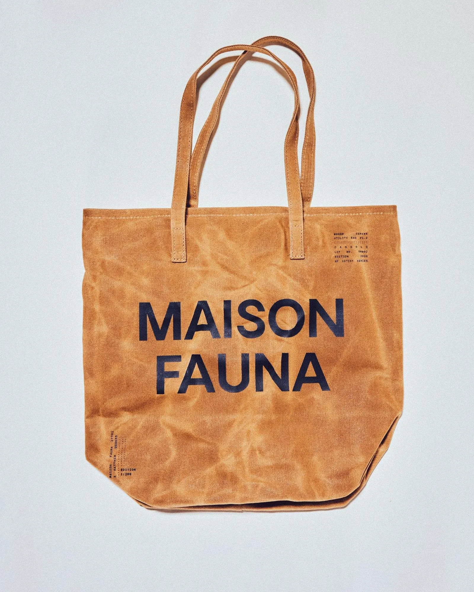 maison fauna x MFTR durable canvas bag