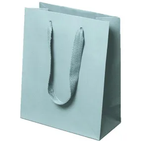 Manhattan Twill Handle Shopping Bags-Light Gray- 10.0 x 5.0 x 13.0