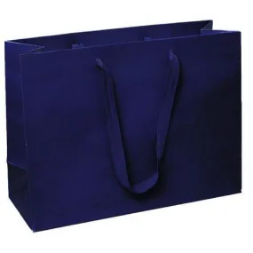 Manhattan Twill Handle Shopping Bags-Navy Recycled - 16.0 x 6.0 x 12.0