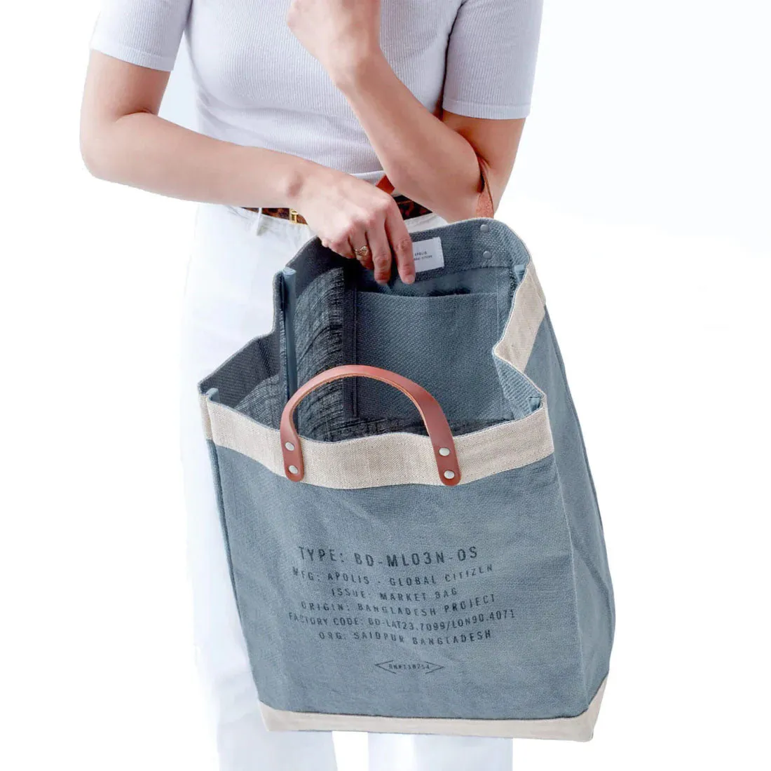 Market Bag in Cool Gray