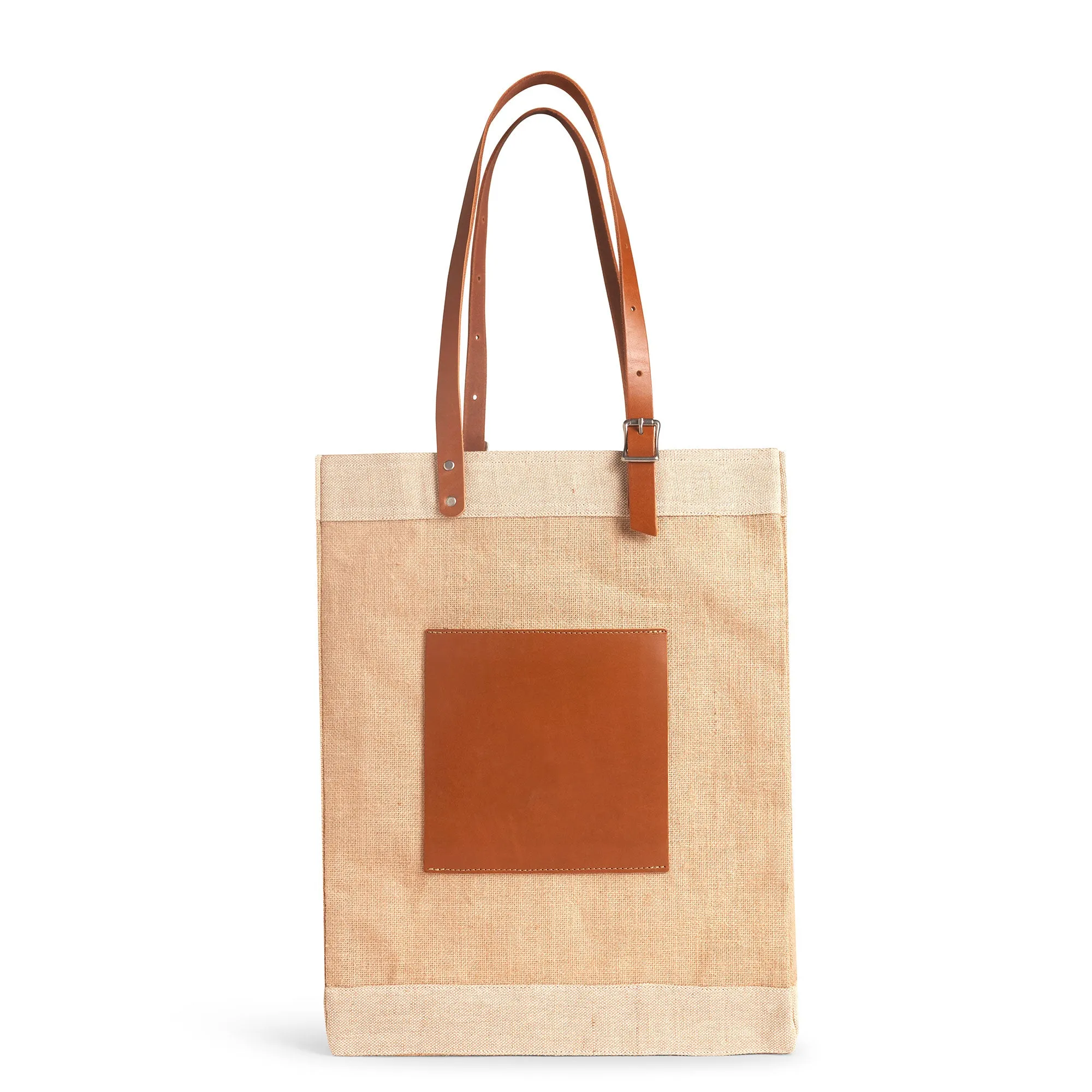 Market Bag in Natural with Adjustable Handle “Alphabet Collection”