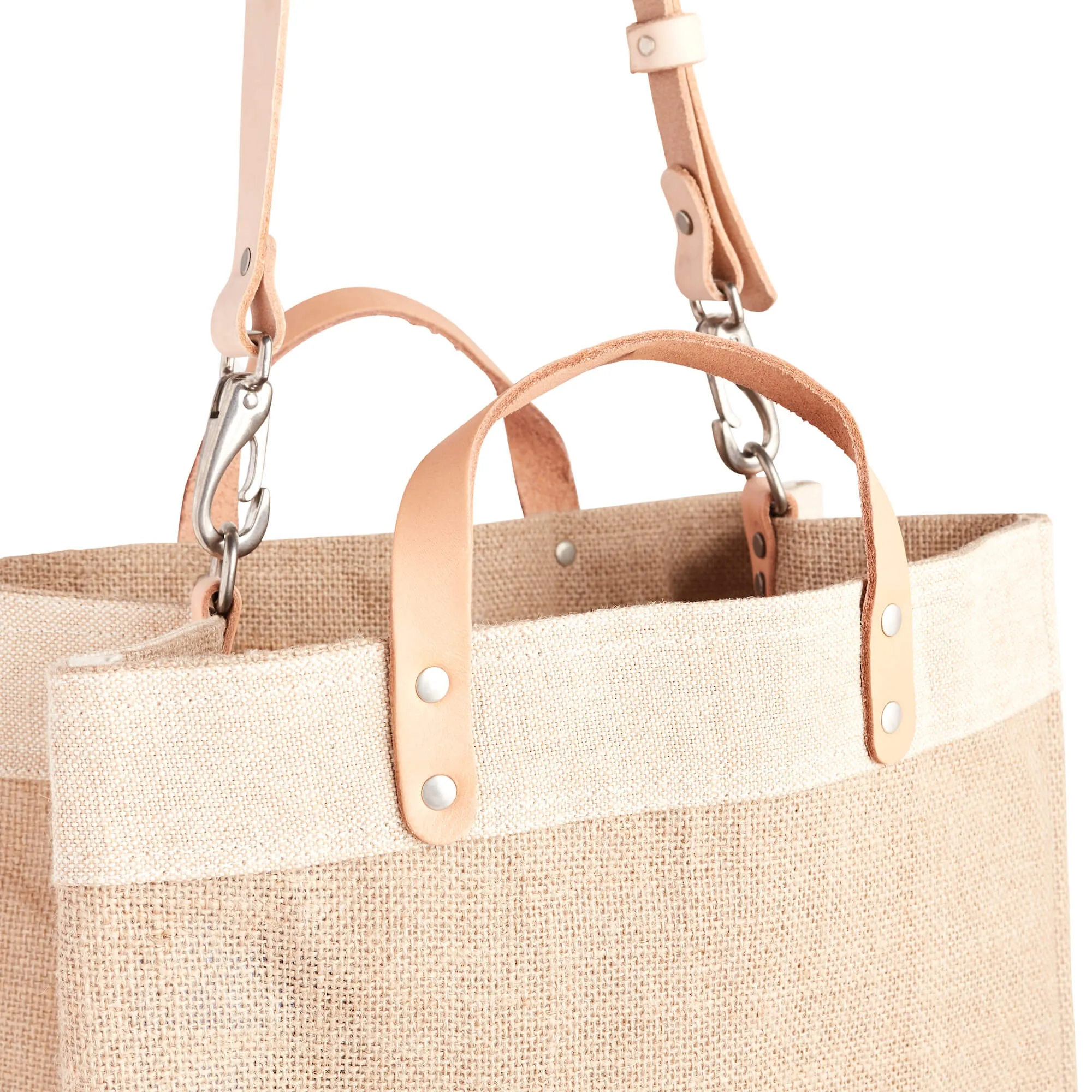 Market Bag in Natural with Strap