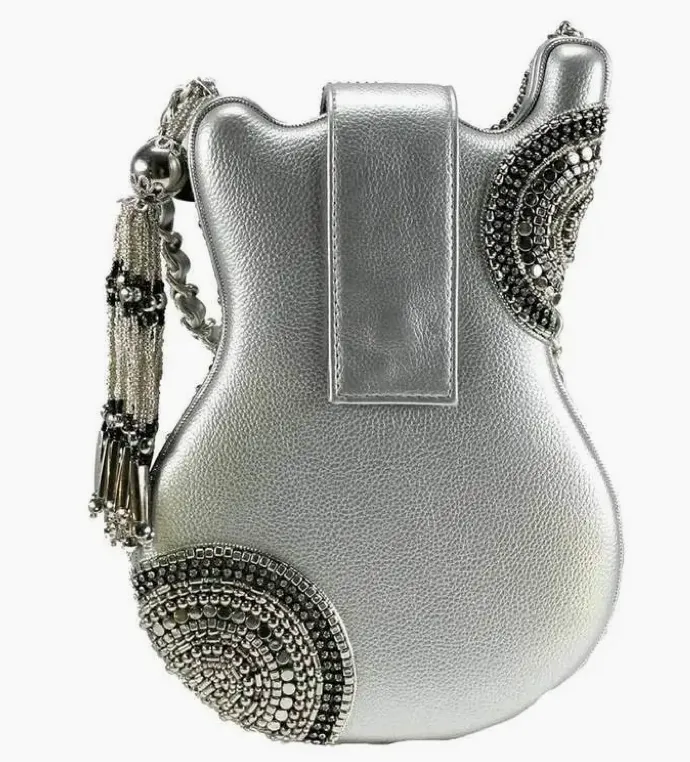 Mary Frances On Tour Beaded Crossbody Guitar Handbag