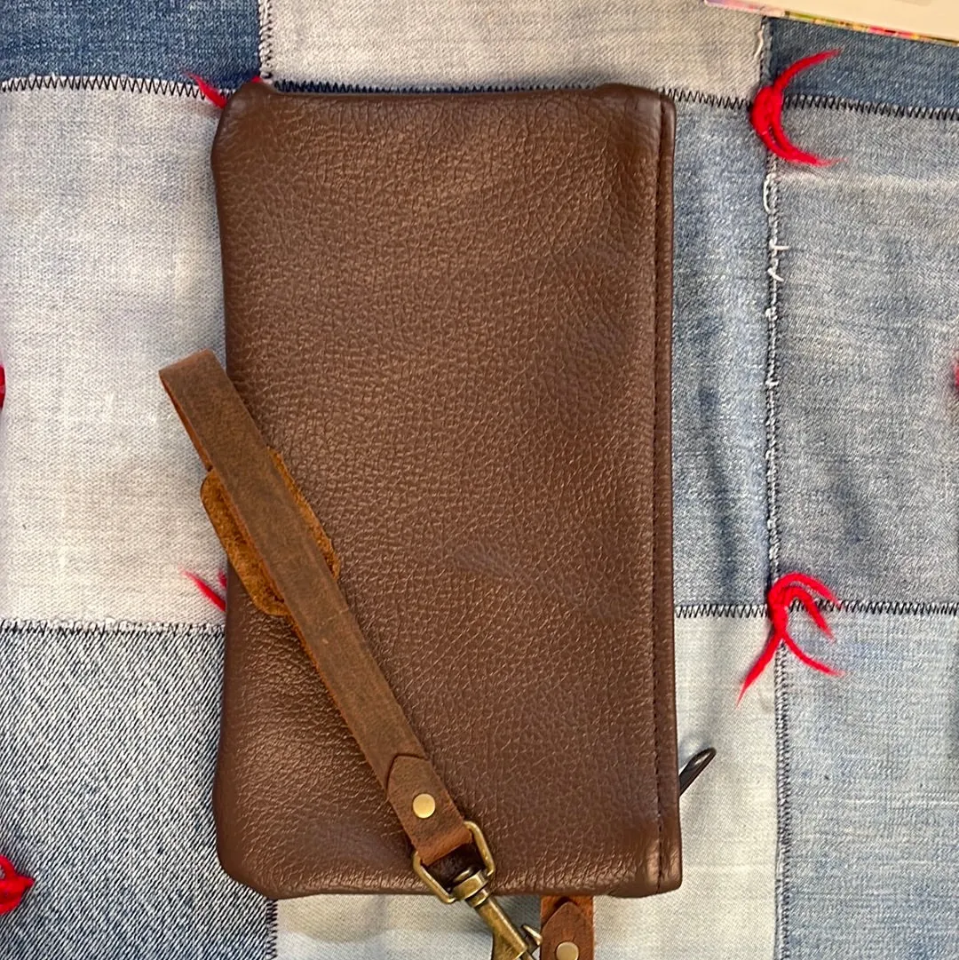 Medium Leather Wristlet