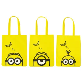 Minions handbag canvas handbag fun big face design fun simple shoulder bag shopping bag shopping Dave Stuart Kevin Minions