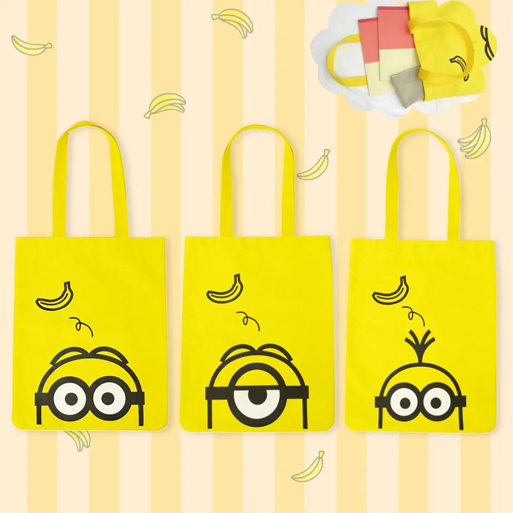 Minions handbag canvas handbag fun big face design fun simple shoulder bag shopping bag shopping Dave Stuart Kevin Minions