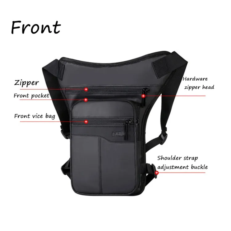 Motorcycle Riding Waist And Leg Bag Outdoor Multifunctional Travel Sports Waist Pack(Black)