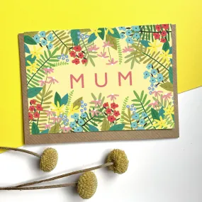 Mum (Floral) - Greetings Card