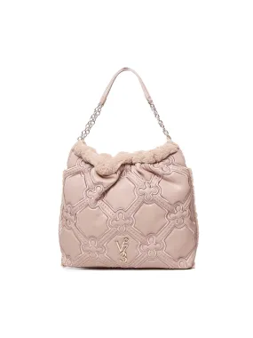 Nude Quilted Shoulder Shopping Bag