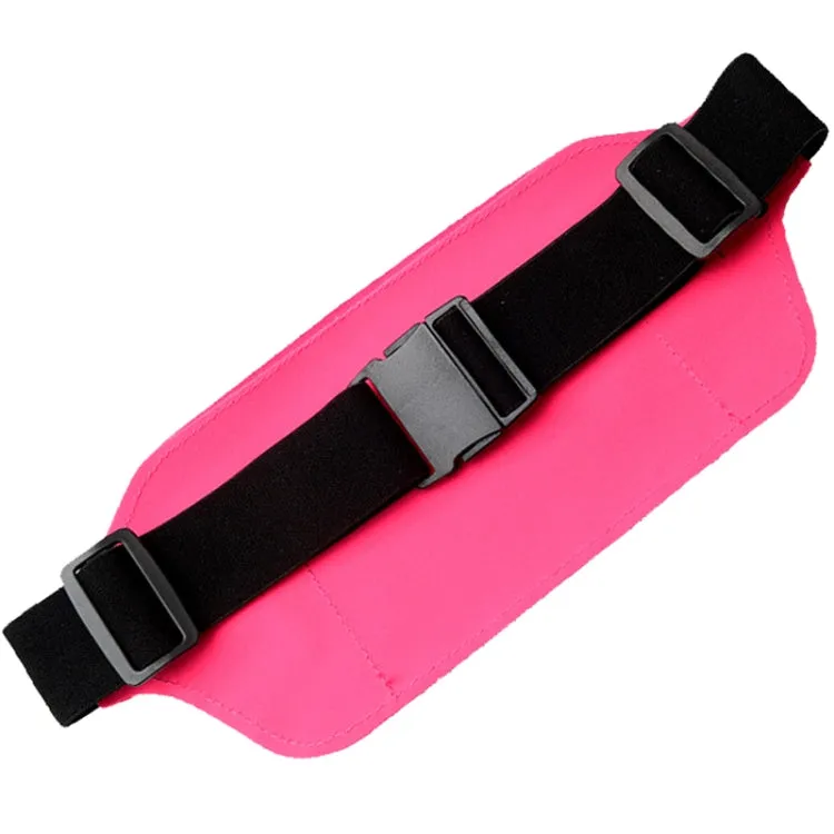 Outdoor Sports Reflective Waist Bag Ultra-Thin Waterproof Running Waist Pack(Rose Red)