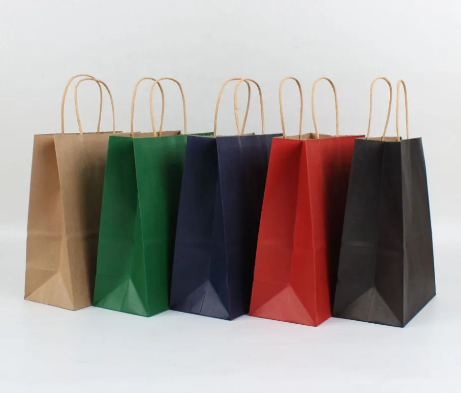 Paper Gift Bags, Paper Bags, Brown Paper Bags, Kraft Paper Bags, Shopping Bags, Retail Merchandise Bags, Paper Bag, Choose Size & Quantity