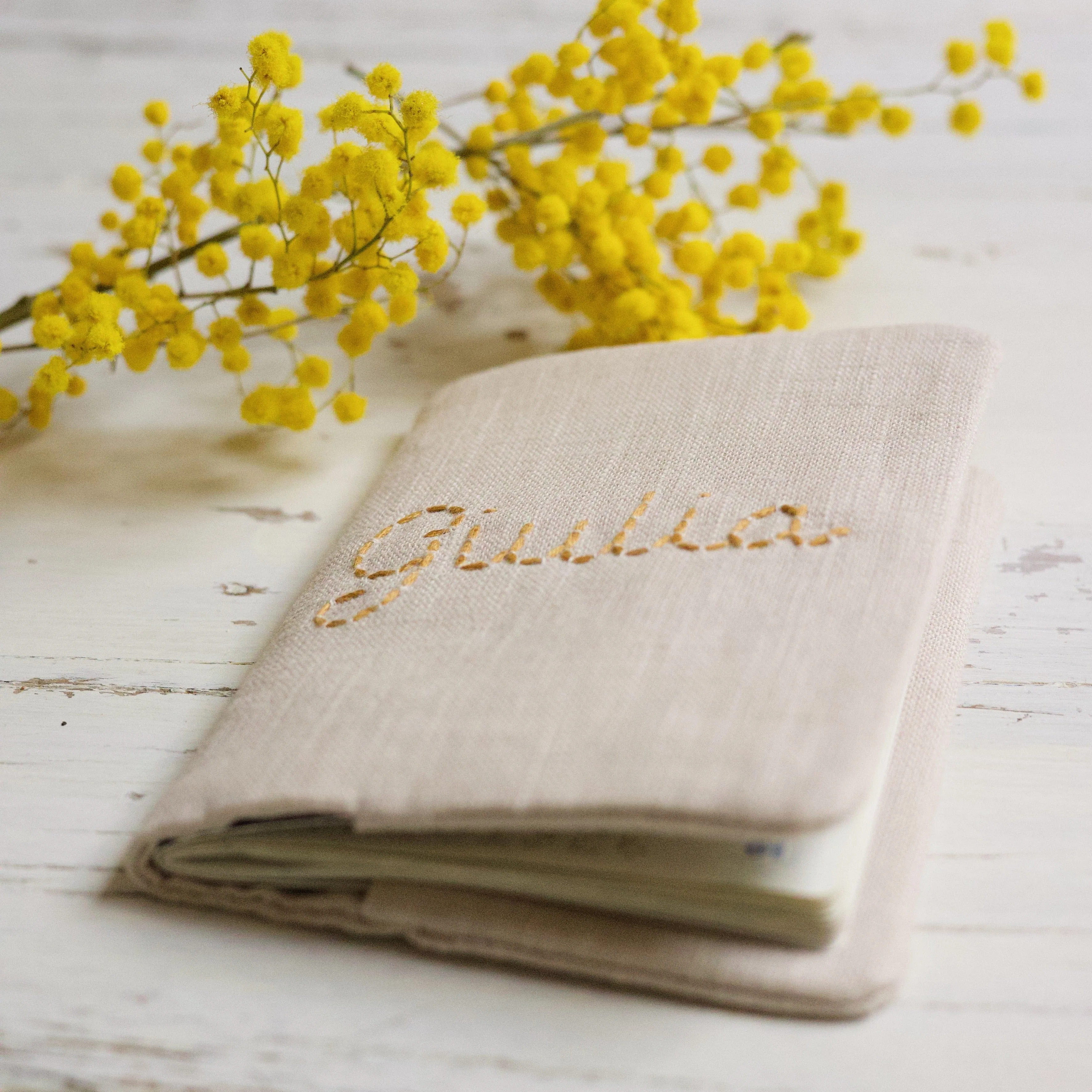 Passport holder - Beige Linen