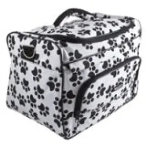 Paw Print Pet Travel Bag - White