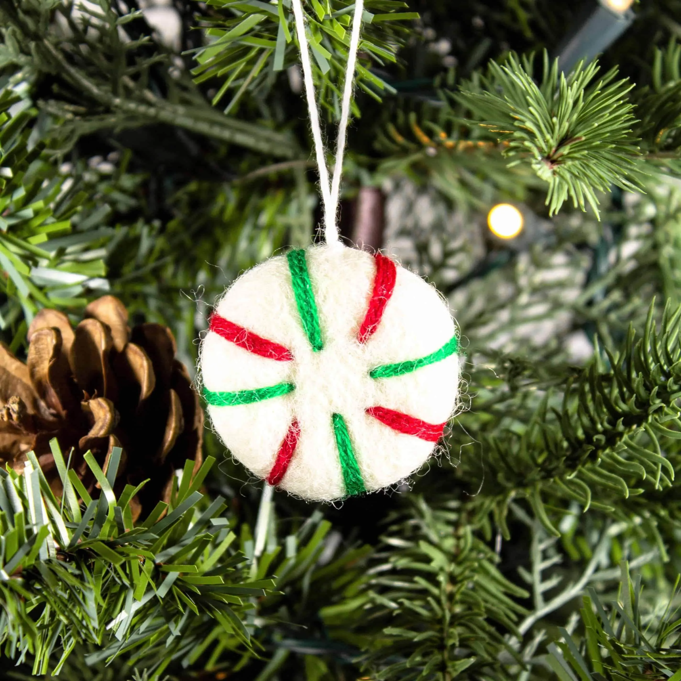 Peppermint Eco Fresheners Ornaments - Whites - Set of 6