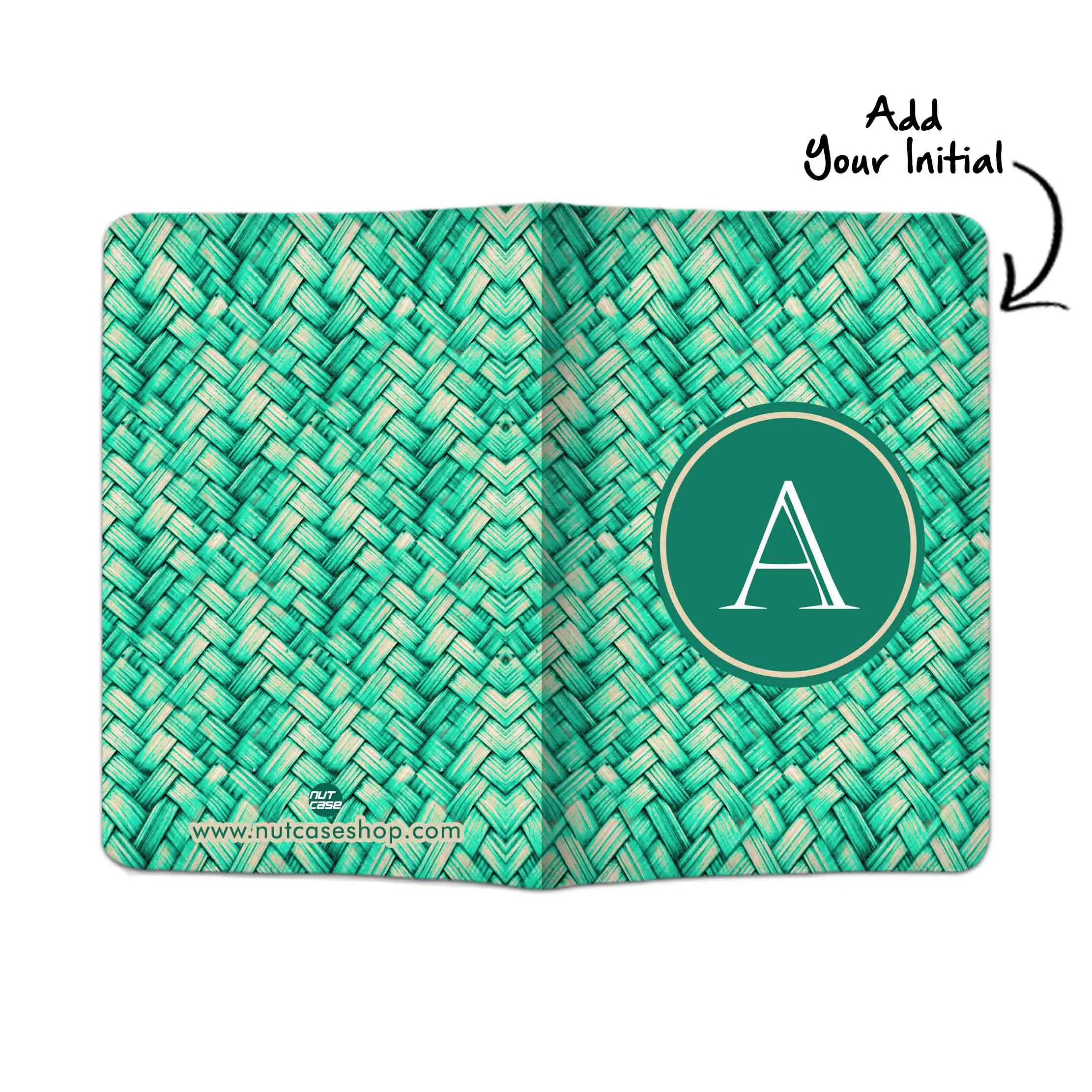 Personalised Passport Cover and Baggage Tag Combo - Green Pattern