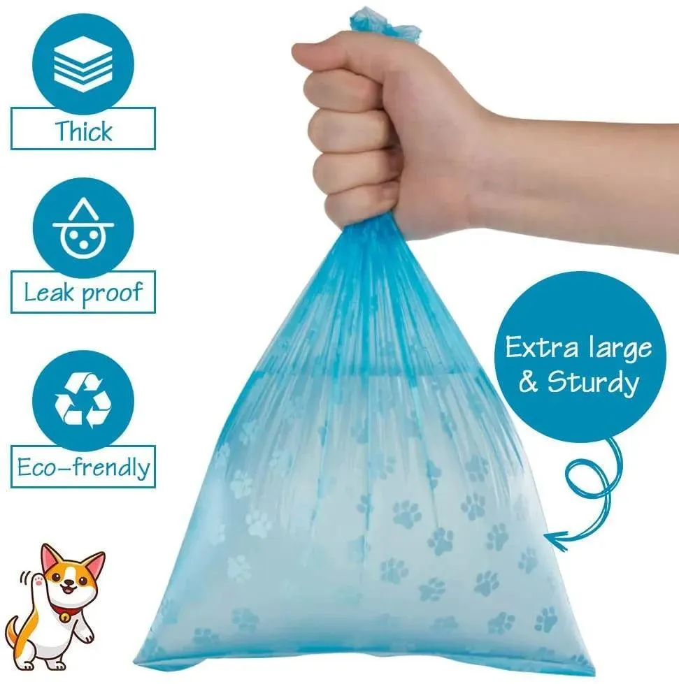 Pet Waste Bags with Leash Clip and Dispenser: Eco-Friendly Poop Bags for Clean Walks