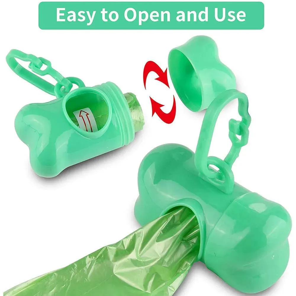 Pet Waste Bags with Leash Clip and Dispenser: Eco-Friendly Poop Bags for Clean Walks