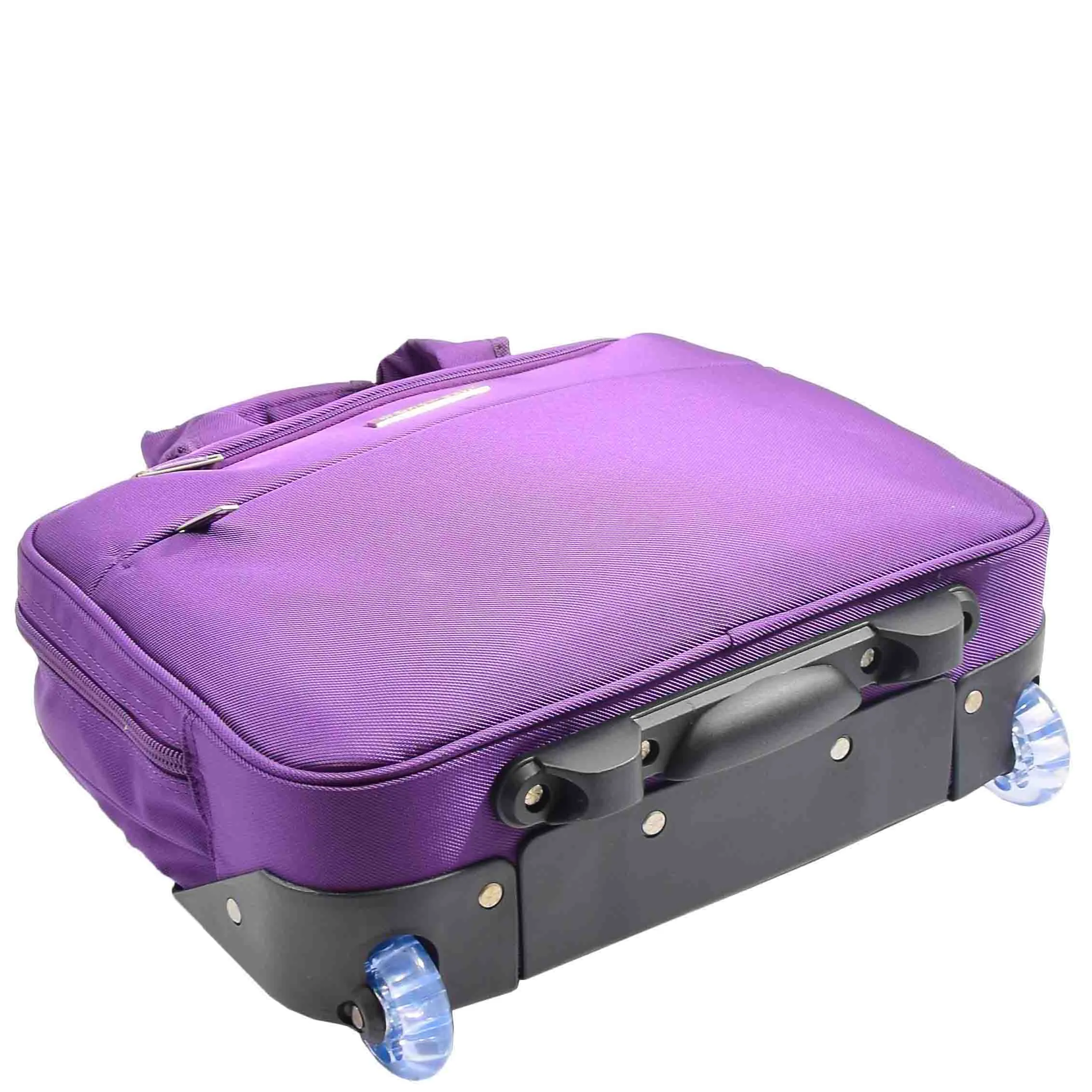 Pilot Case Roller Briefcase Business Travel Carry-on Cabin Size Laptop Bag A681 Purple