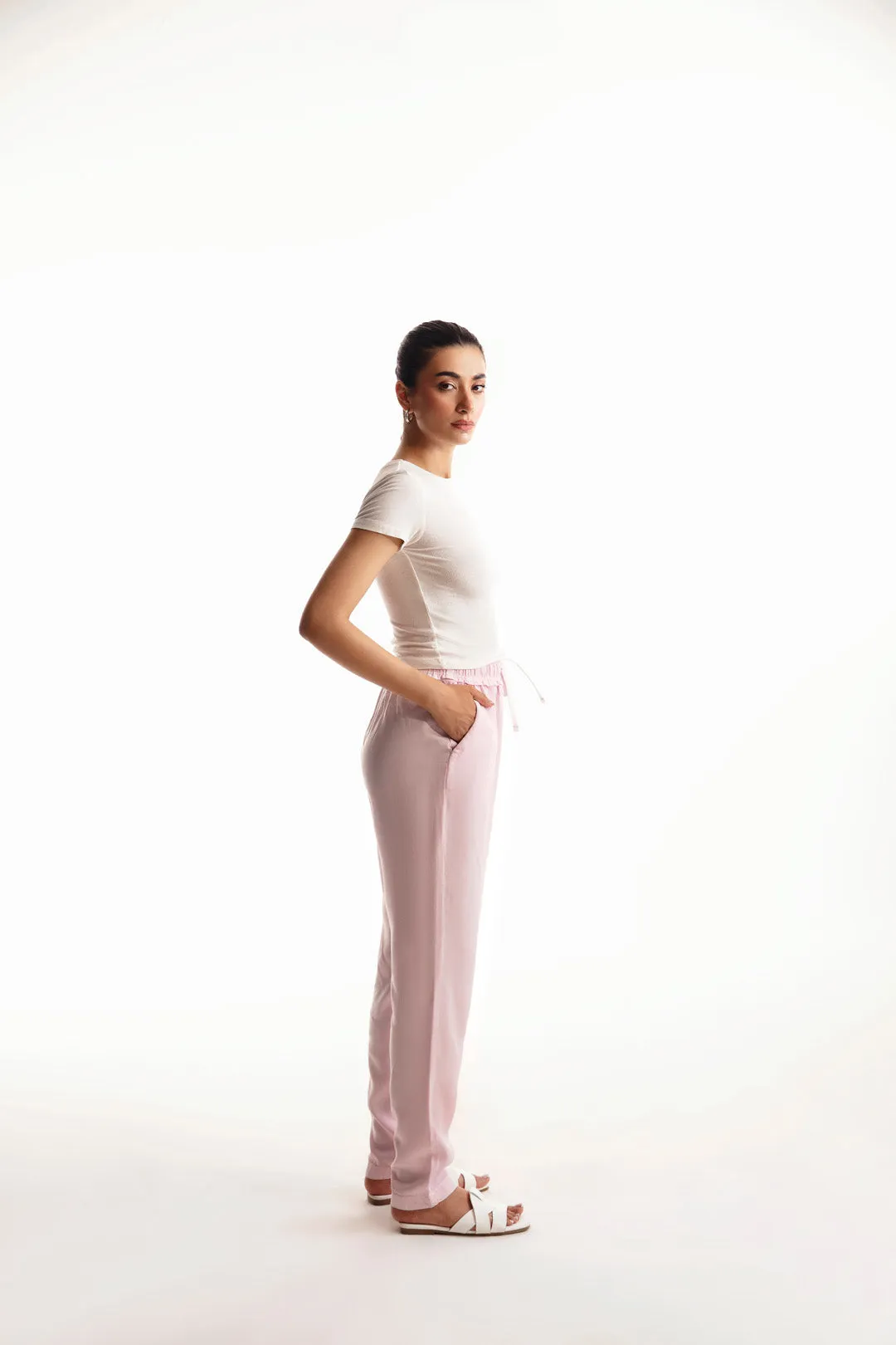 Pink Paper Bag Waist Trousers