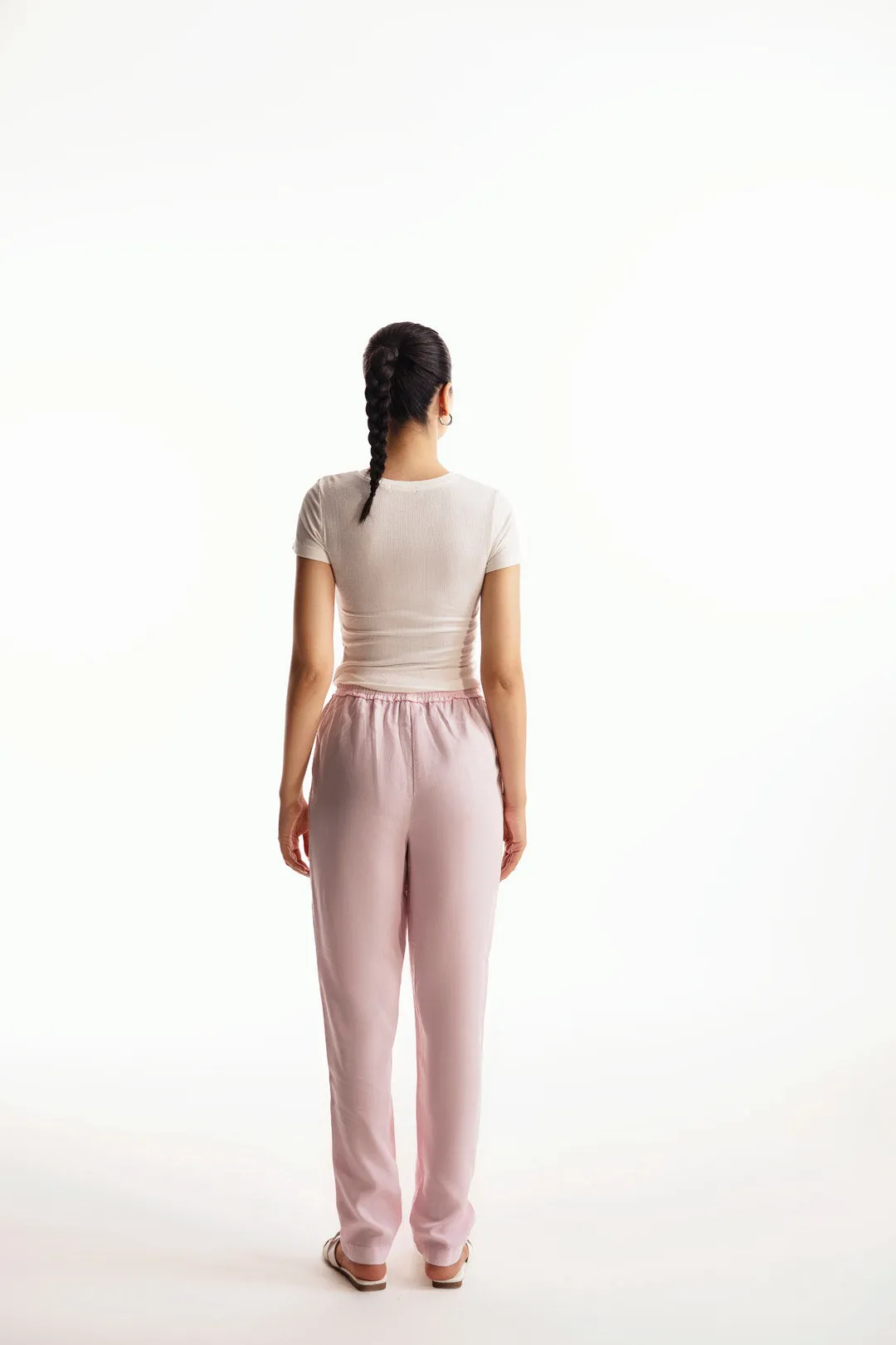 Pink Paper Bag Waist Trousers